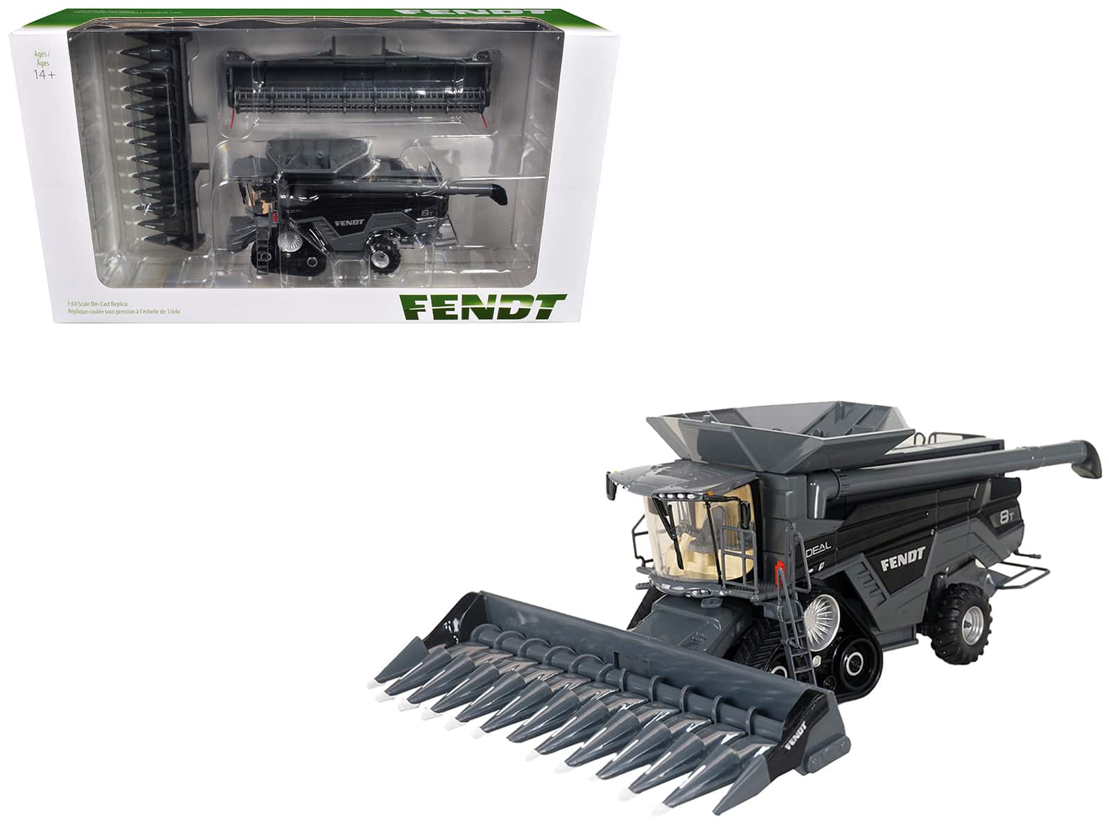 SpecCast Collectibles - Fendt Ideal 8T Combine with Grain Head and 12 Row Corn Head Half-Track Gray 1/64 Diecast Model by SpecCast price history on PriceWatchPro