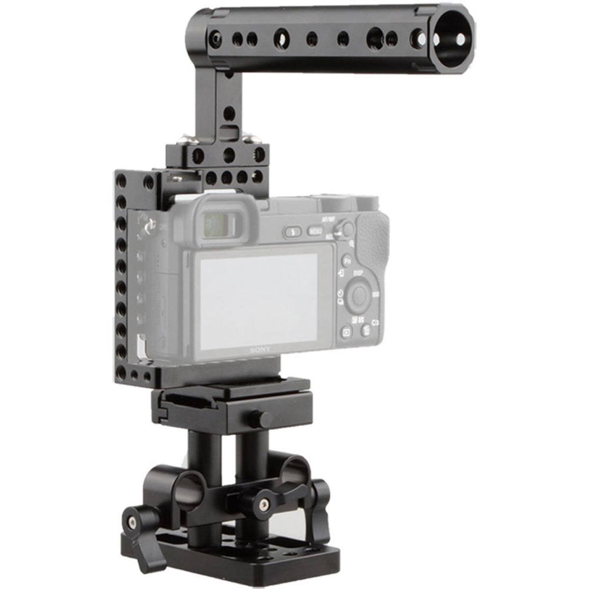 Alt View 6. CAMVATE - CAMVATE Camera Cage with Handle and ARCA QR Baseplate for Sony A6500/A6300/A6000.
