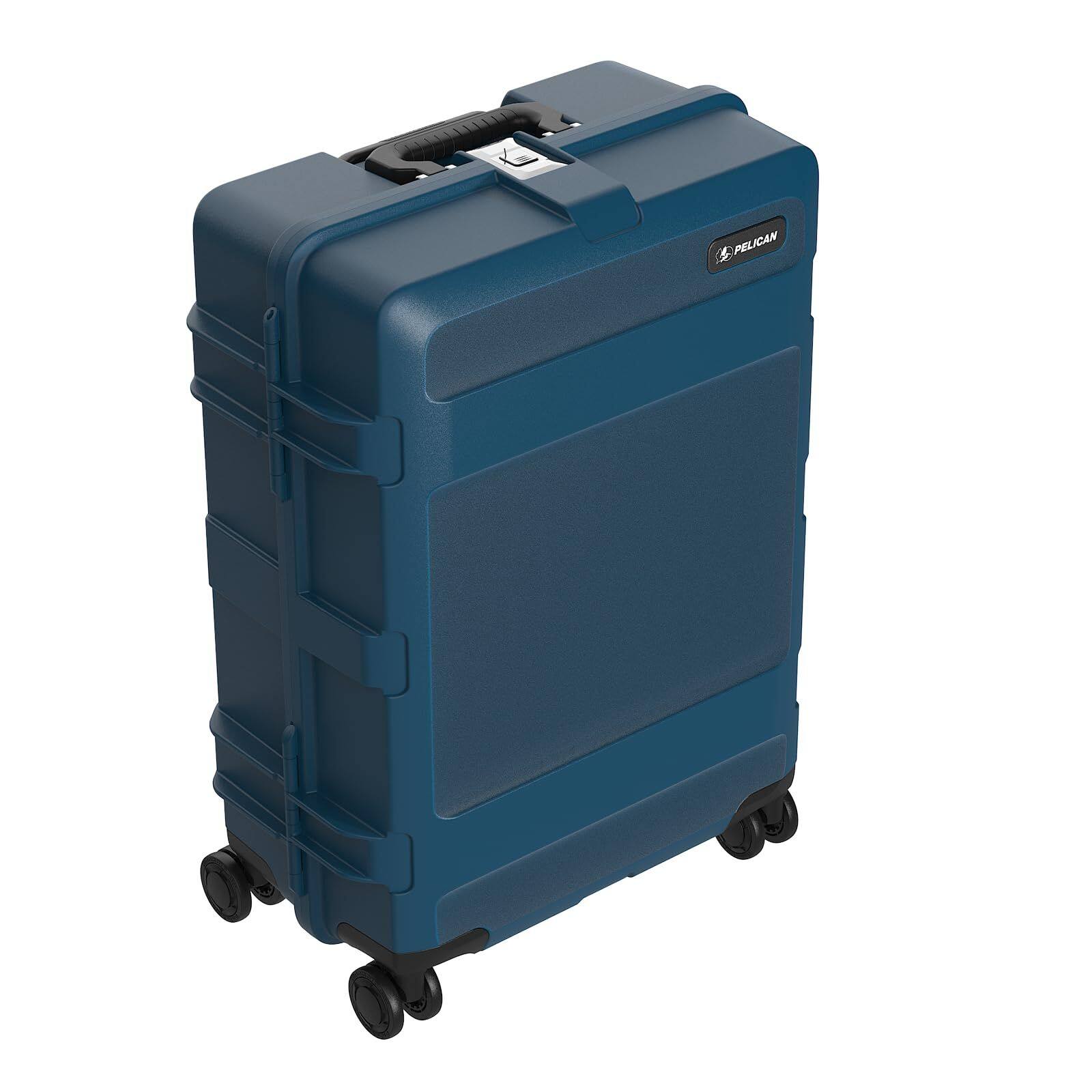 Angle. Pelican - Pelican ATX Hardside 25" Medium Checked Suitcase - Indigo.