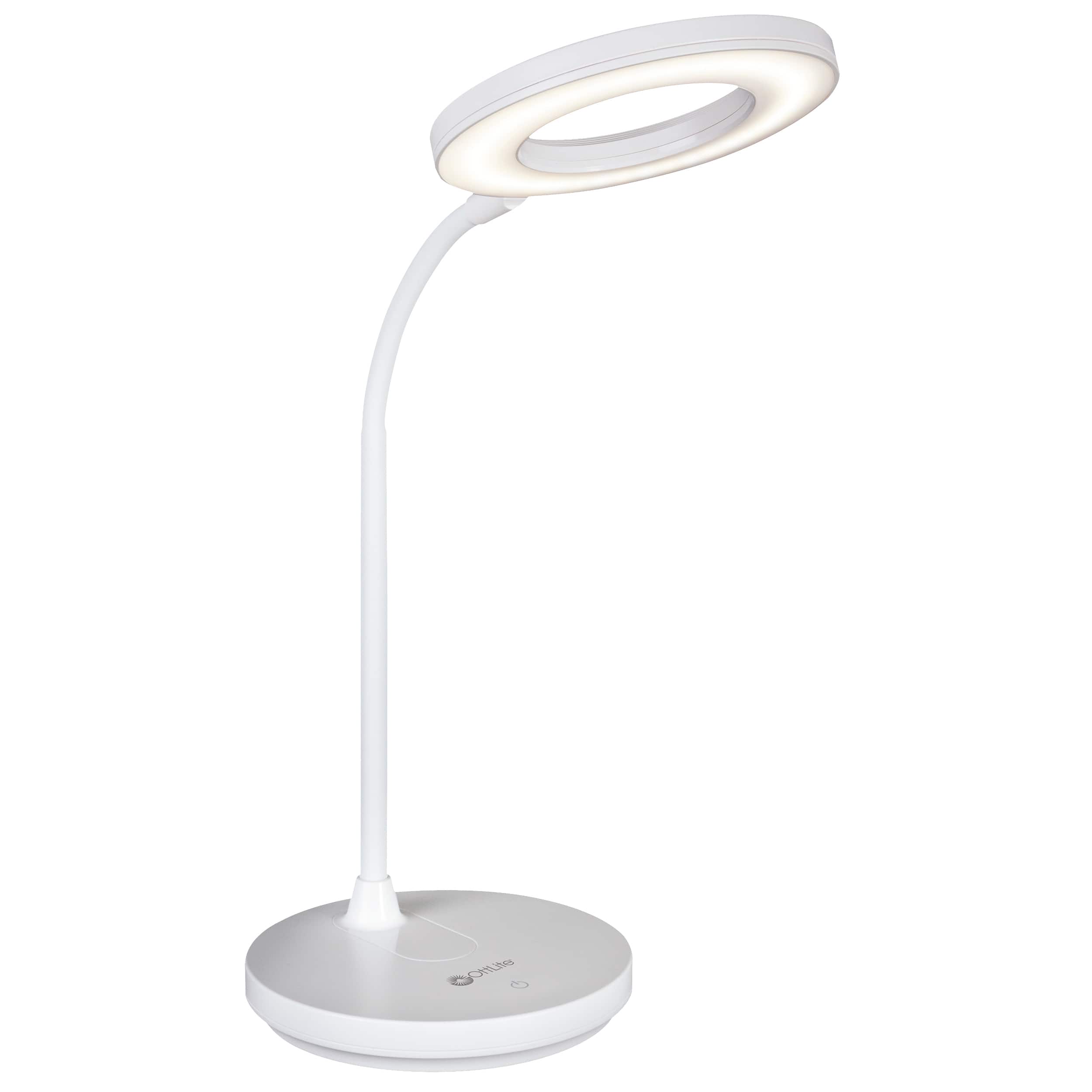 OttLite Rechargeable LED Ring Desk Lamp White CS30900C-SHPR - Best Buy