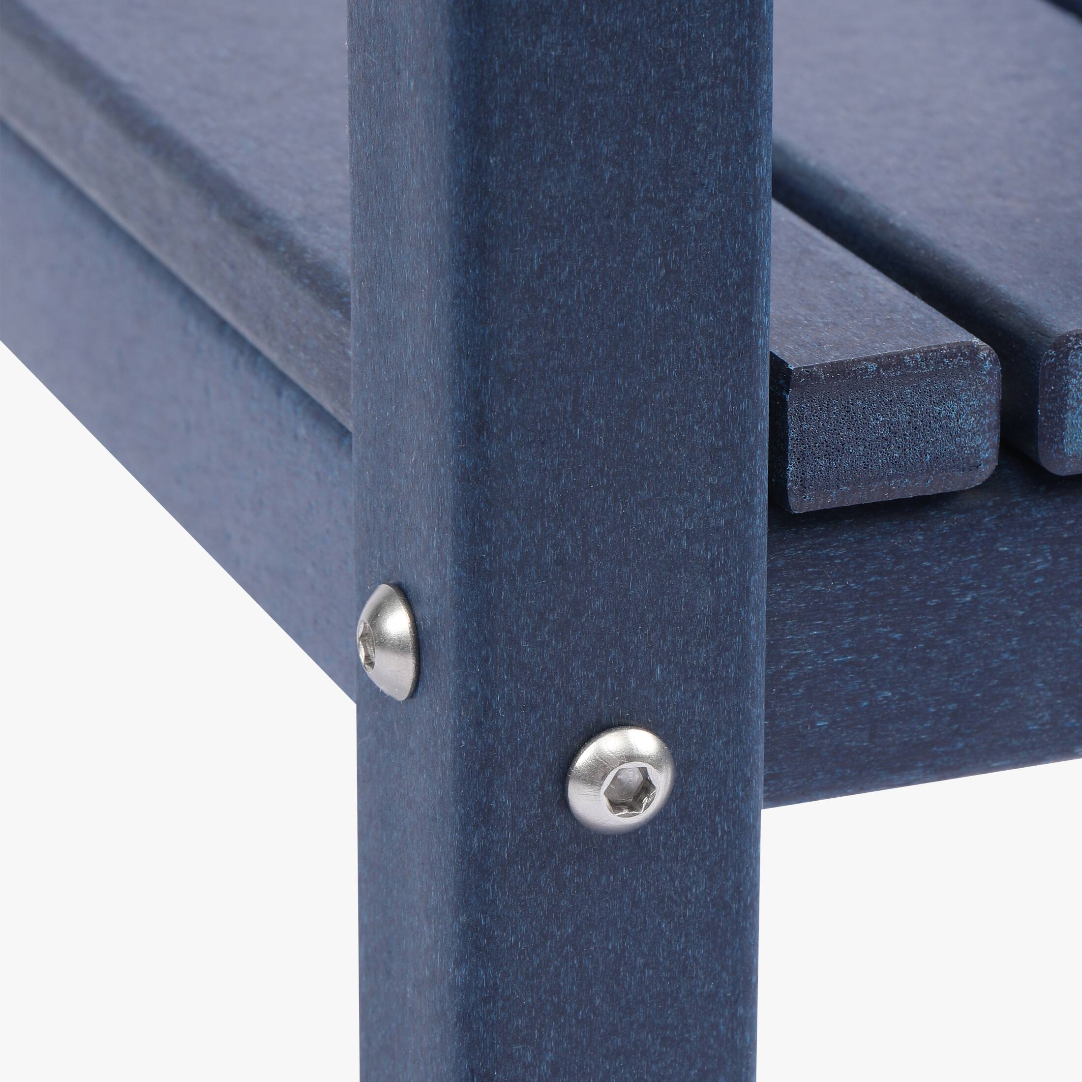 Alt View 3. WestinTrends - WestinTrends Malibu 36" Outdoor Adirondack HDPE 2-Tier Patio Side Table - Navy Blue.