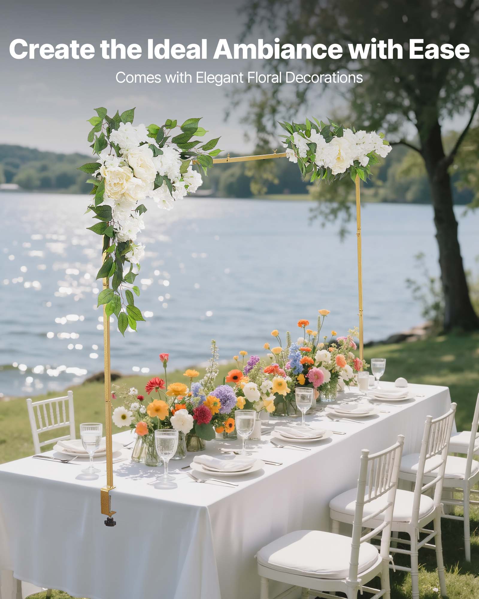 Create the Ideal Ambiance with Ease  
Comes with Elegant Floral Decorations