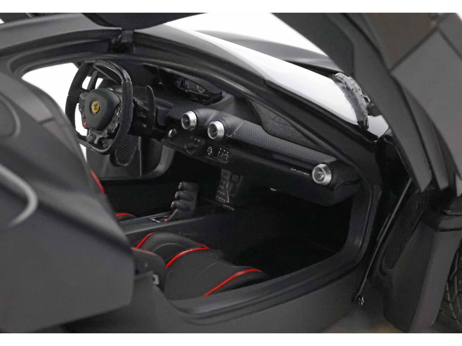 Alt View 2. BBR - Ferrari LaFerrari Matt Black With Display Case Limited Edition to 78 pieces Worldwide 1/18 Diecast Model Car by BBR.