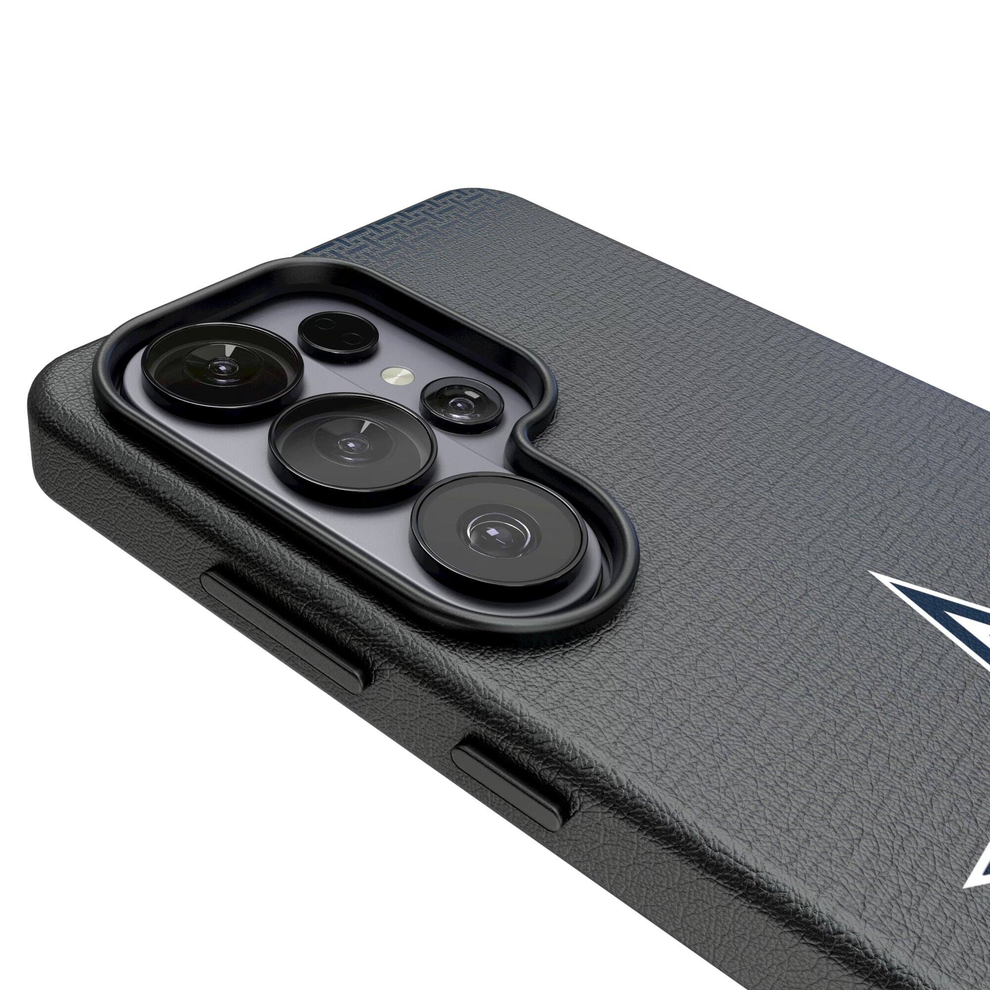 Alt View 2. Keyscaper - Dallas Cowboys Linen Galaxy Magnetic Bump Case - S25 Ultra - Black.