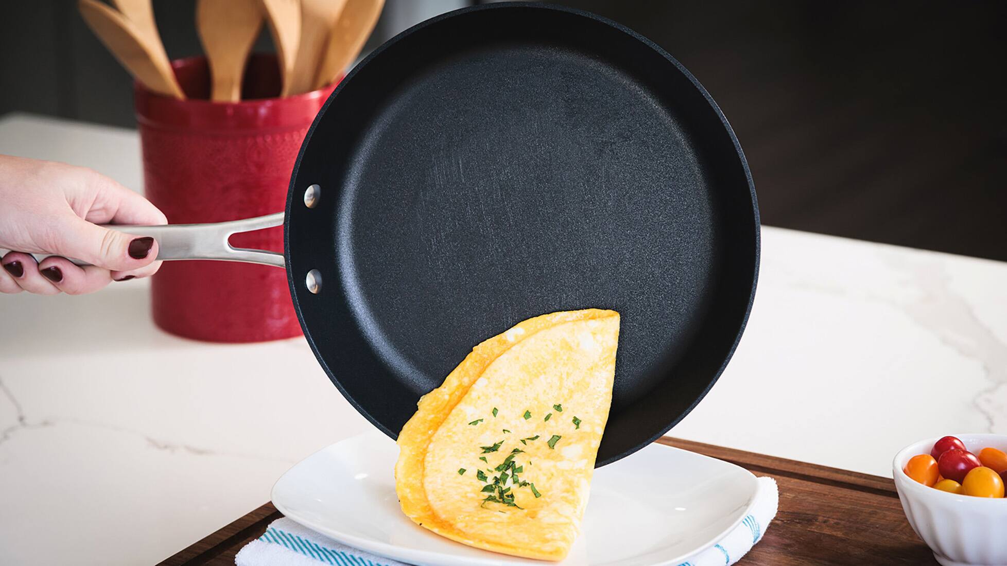 Alt View 4. Scanpan - 70th Anniversary 2 Piece Skillet Set, 8-Inch and 10.25-Inch - Black.