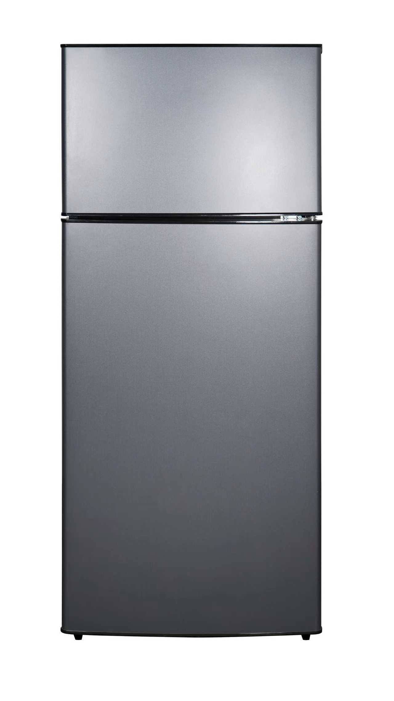 Alt View 6. Loheer - 7.4 Cu. Ft. Top-Mount Refrigerator with Separate Freezer, Glass Shelves & LED Lighting - VCM Steel - BLUE.