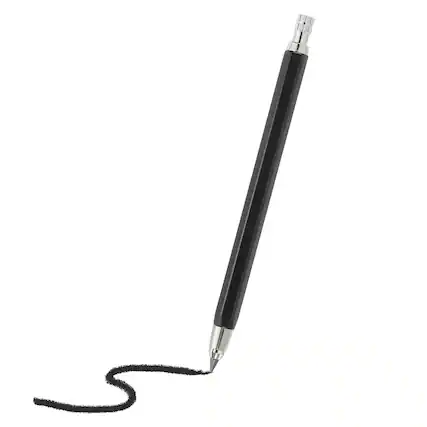 Front. Unique Bargains - 1pc Mech Pencil 4.0mm, Lead Holder Large Plastic w/ Sharpener for Drawing, Sketching, Woodworking - Black.