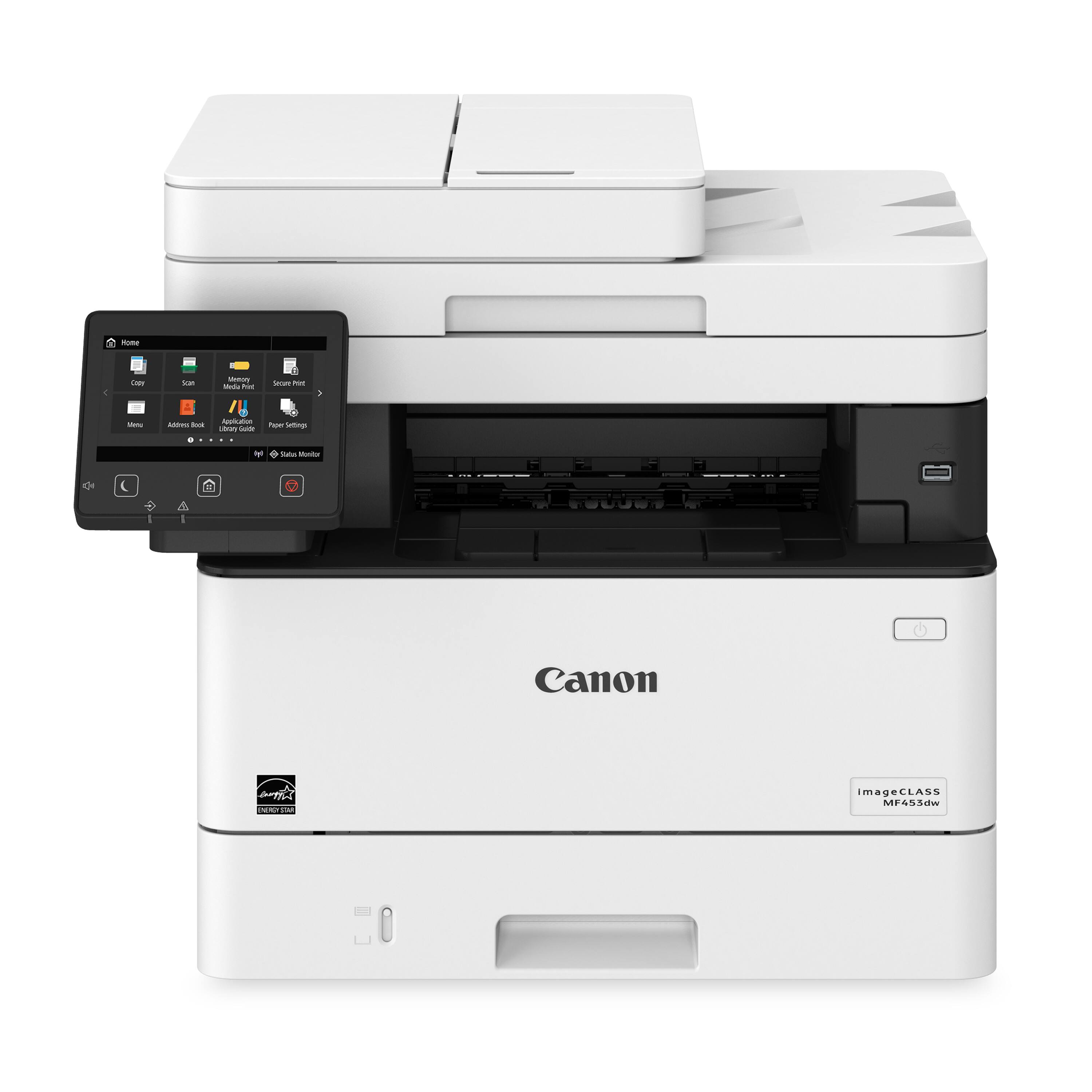 Canon - imageClass MF453dw Wireless Black-and- All-In-One Laser Printer - White - Front_Zoom