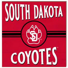 Jardine - South Dakota Coyotes 10'' x 10'' Retro Team Sign - Red