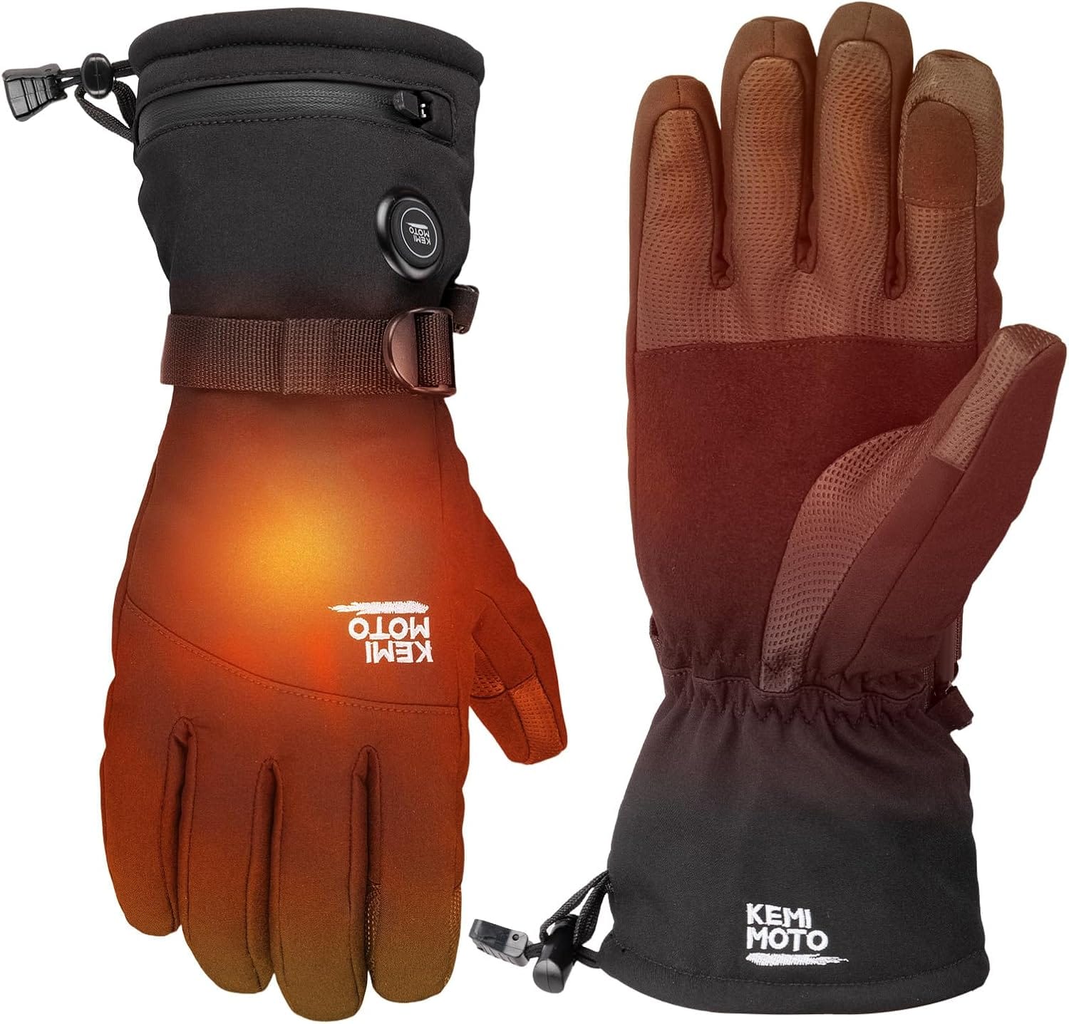 Cozy Serene - Heated Motorcycle Gloves for Men and Women 7.4V 2500mAh, Touchscreen, Waterproof,Ski Gloves with - Medium