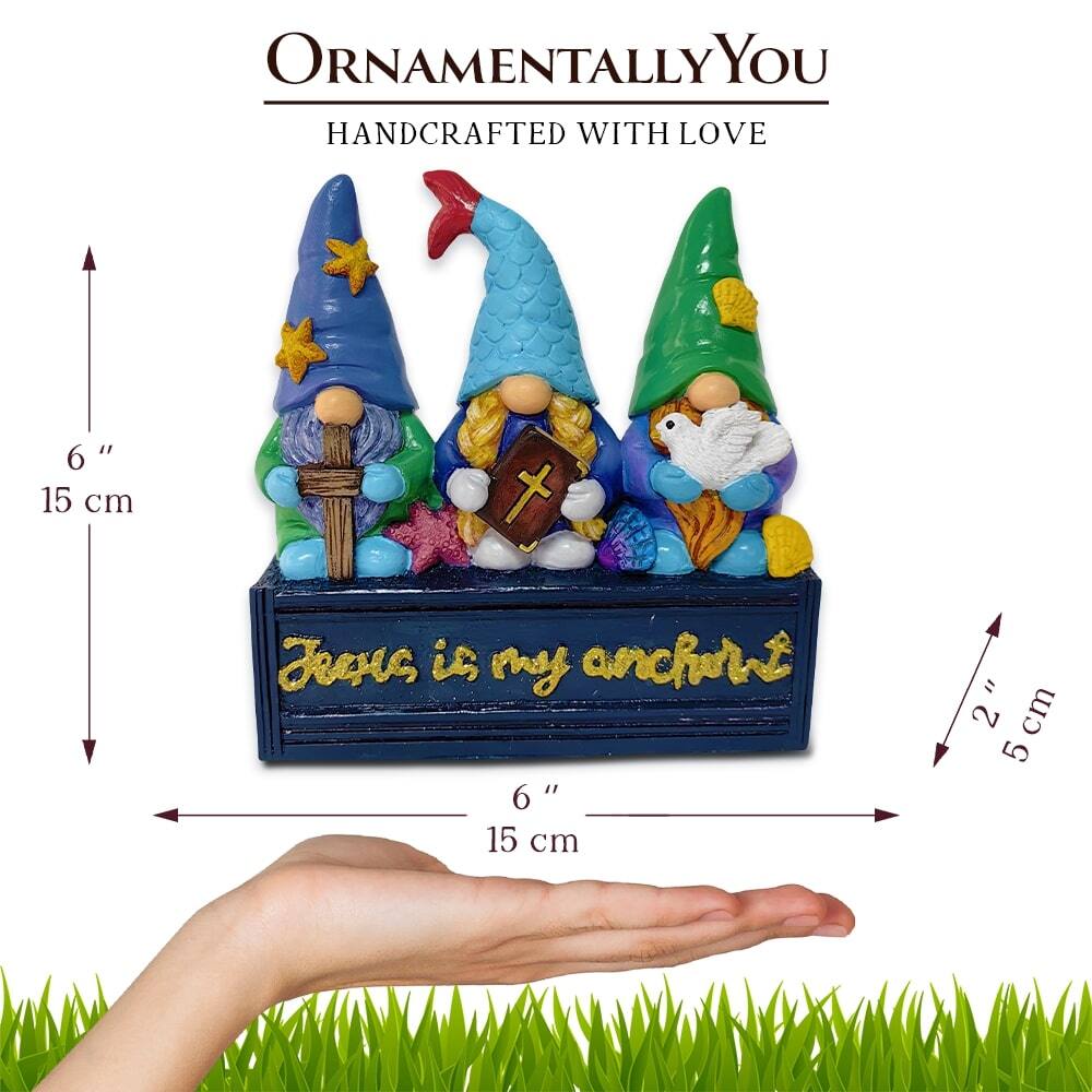 ORNAMENTALLY YOU  
HANDCRAFTED WITH LOVE  

Jesus is my anchor  

6" 15 cm  
2" 5 cm
