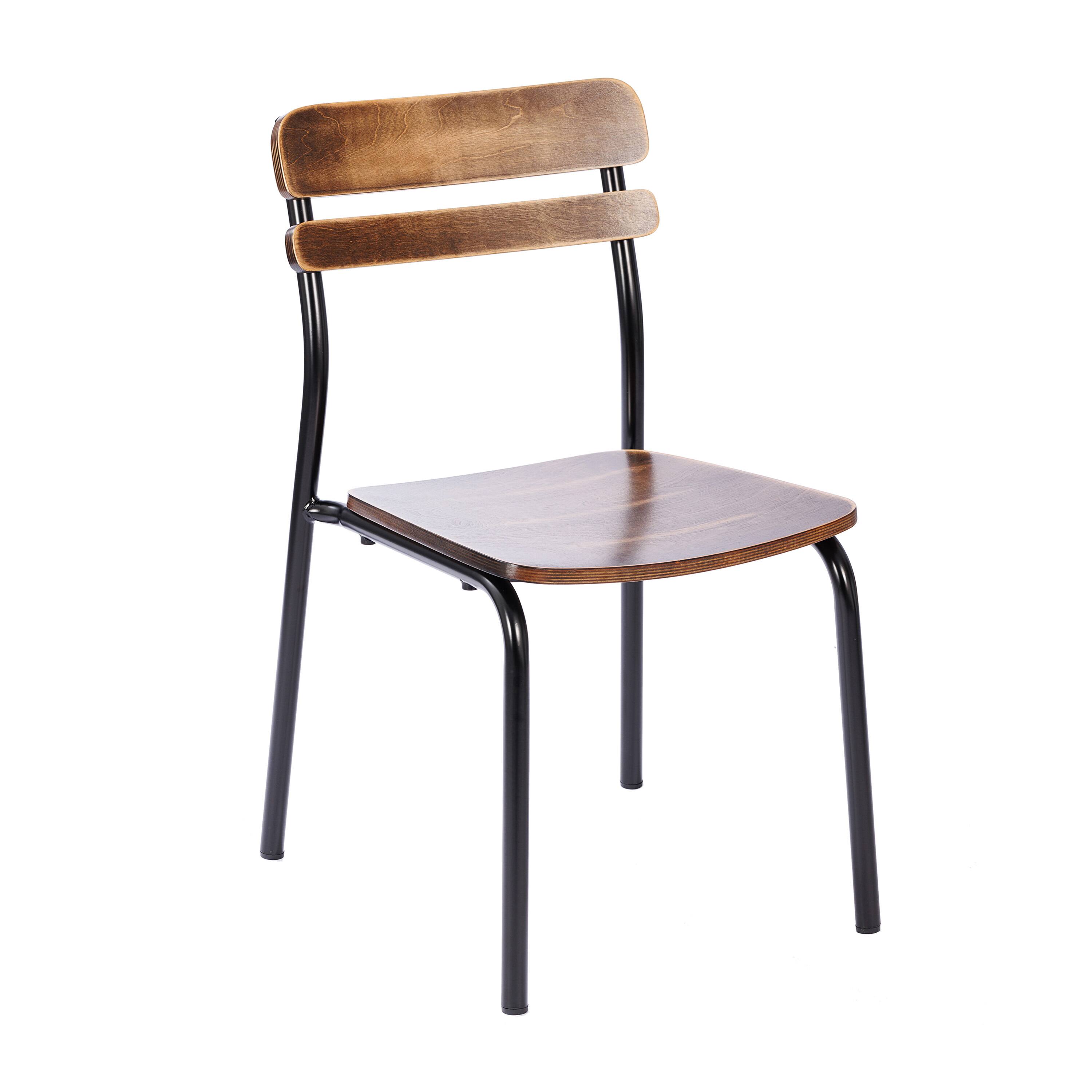 Front. Emma + Oliver - Blanchard Dining Chair with Metal Frame and Solid Wood Seat and Back with Antique Finish - Antique Copper.