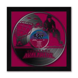 Sporticulture - Colorado Avalanche 13" x 13" Framed Vinyl Record Art Print - Burgundy