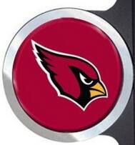 Alt View 1. PRORUN - Arizona Cardinals Automotive License Plate Frame with Team Badges - Multi.