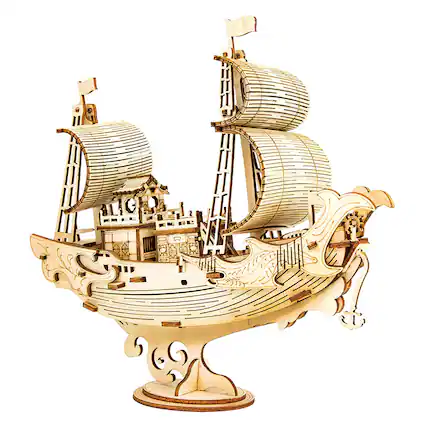 Front. 3D Puzzle - DIY 3D Puzzle - Japanese Diplomatic Ship - 91pcs.