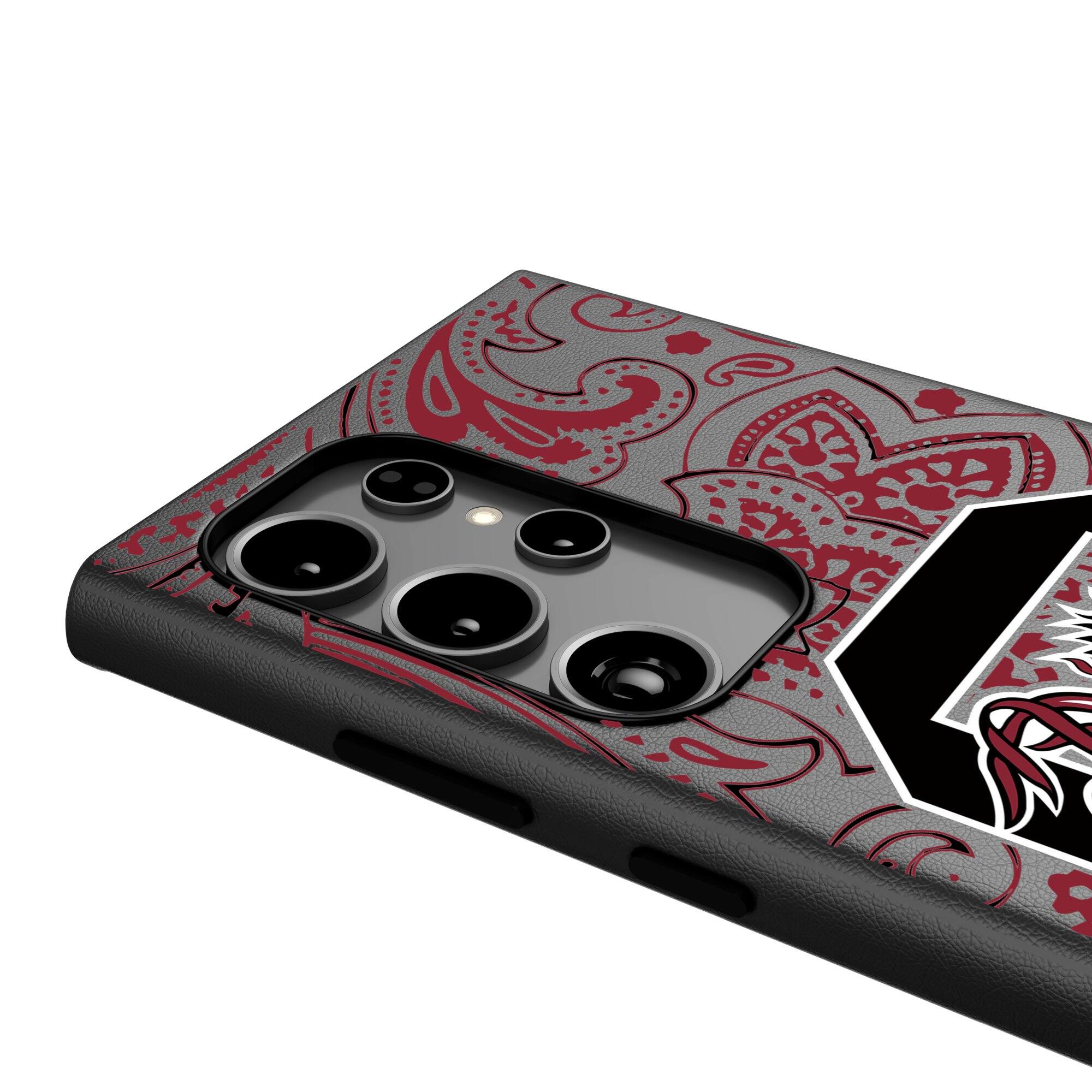 Alt View 3. Keyscaper - South Carolina Gamecocks Paisley Galaxy Magnetic Bump Case - S25 Ultra - Black.