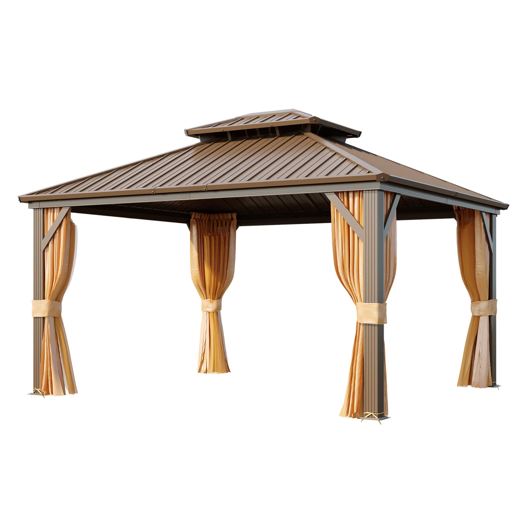 Front. U-HOMY - 12'x14' Hardtop Aluminum - Aluminum Finish.