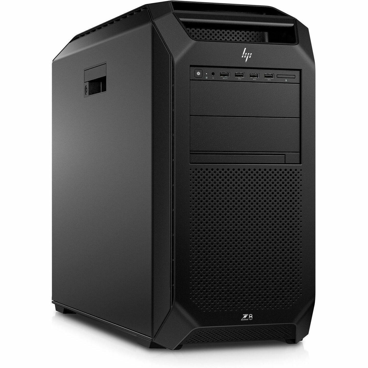 Alt View 2. HP - HP Z8 G5 Workstation - Intel Xeon Silver 4514Y - 64 GB - 512 GB SSD - Tower - Black - Smart Buy - Intel C741 Chip - Black.