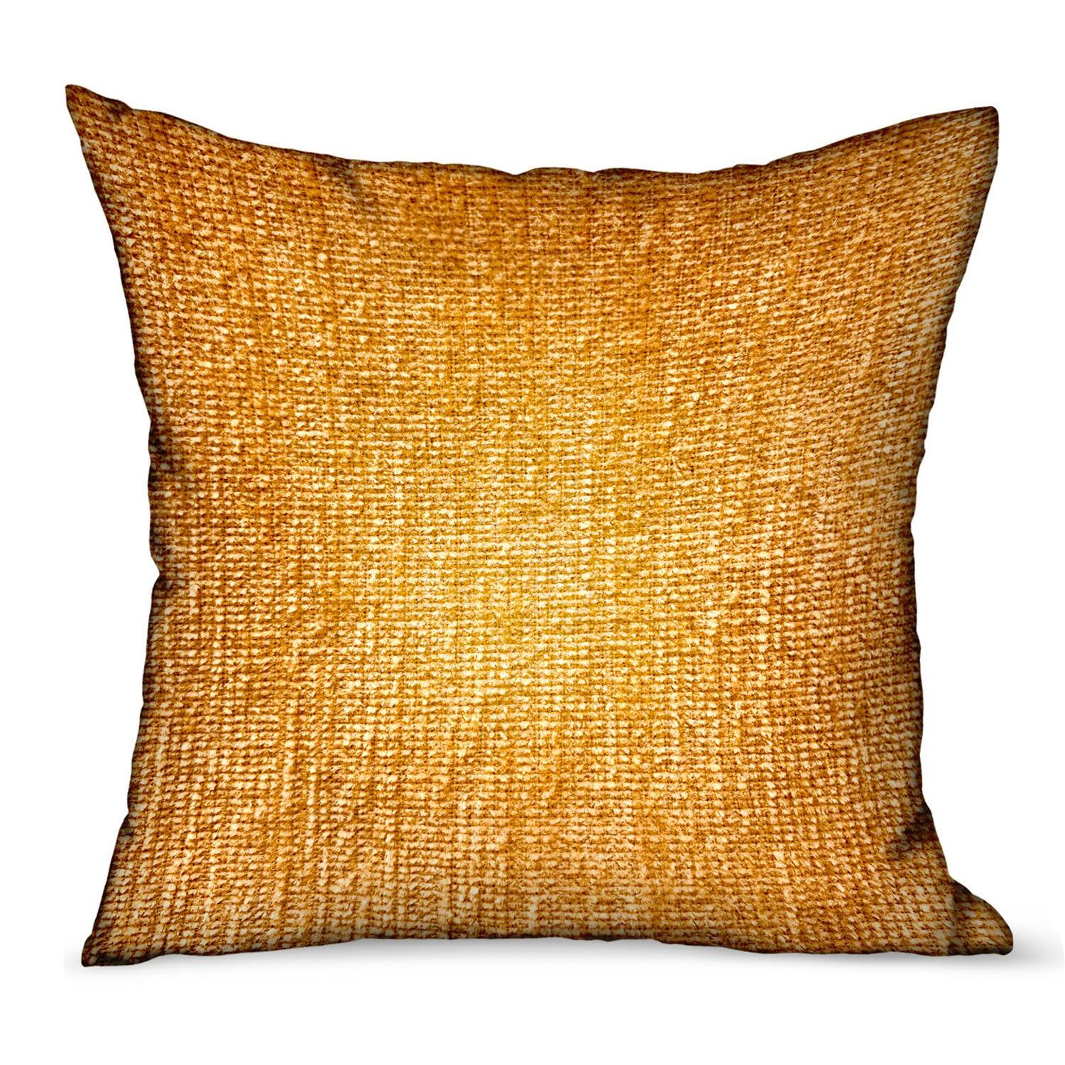 Front. Plutus Brands - Honey Lust Solid Luxury Outdoor Indoor Throw Pillow Double sided 22" x 22" - Brown.