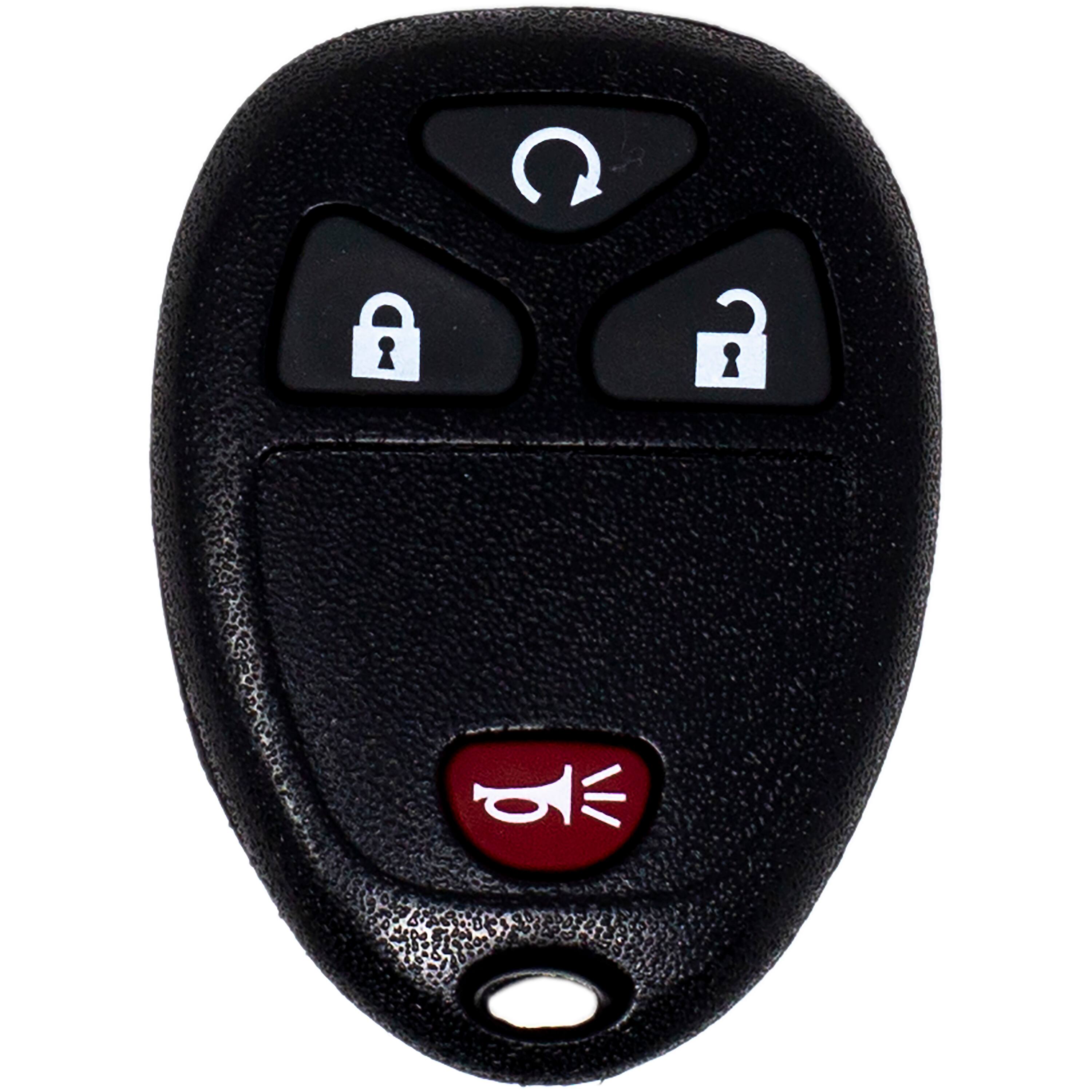 Back. Car Keys Express - Car Keys Express Replacement GM Remote - 4 Buttons (Lock, Unlock, Panic, and Remote Start) Includes programming device - Black.