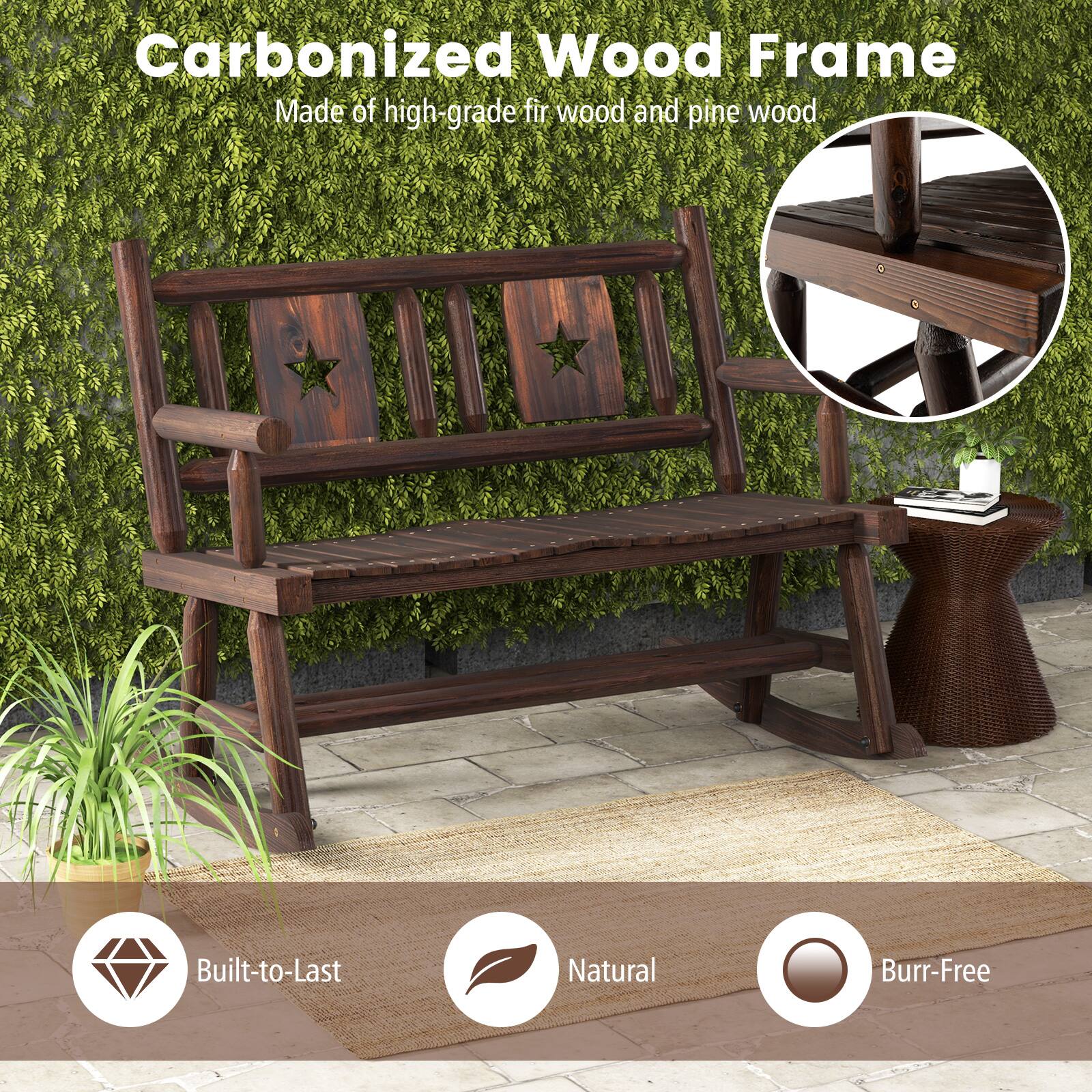 Carbonized wood frame made of high-grade fir wood and pine wood. Built-to-last, natural, and burr-free.