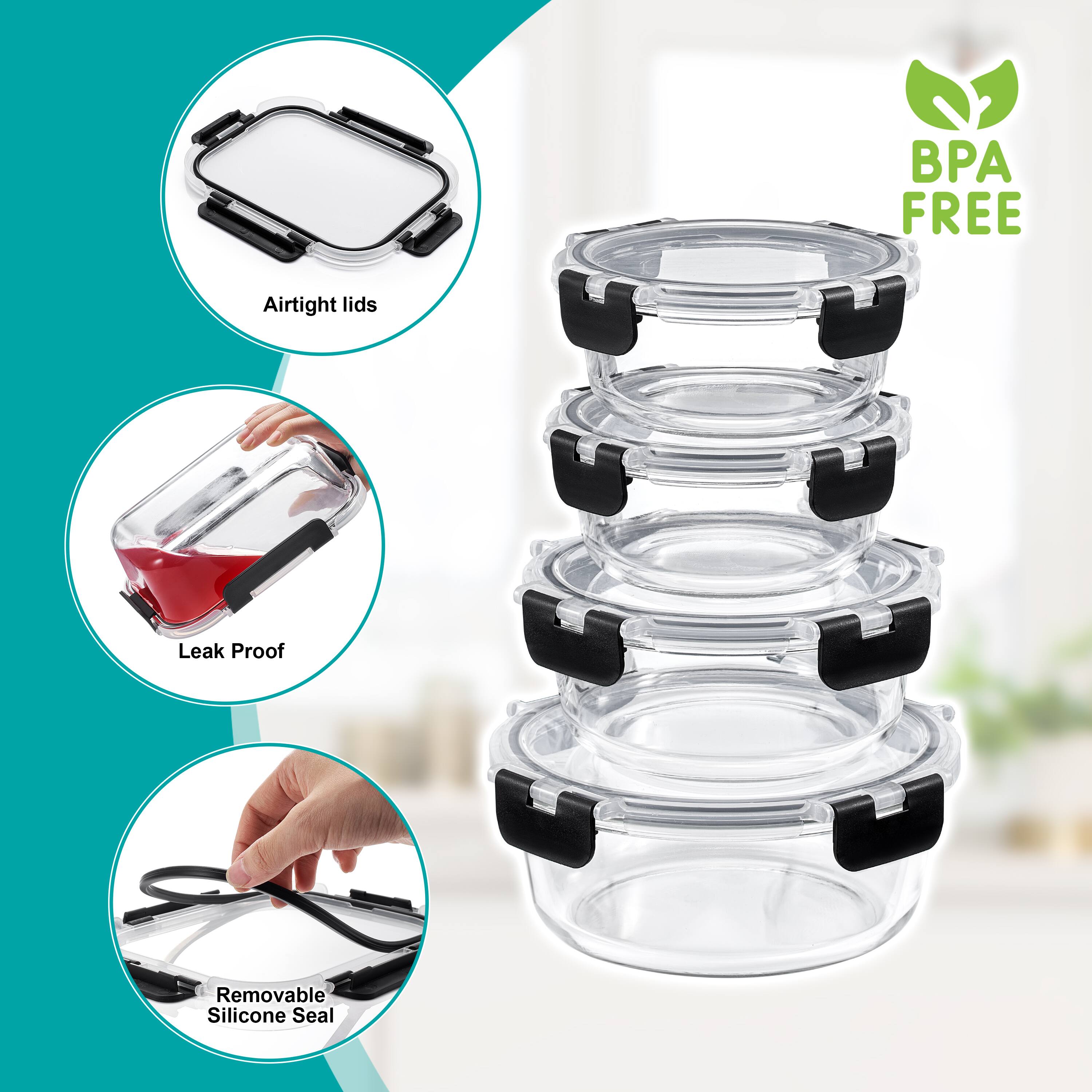 BPA FREE

Airtight lids

Leak Proof

Removable Silicone Seal