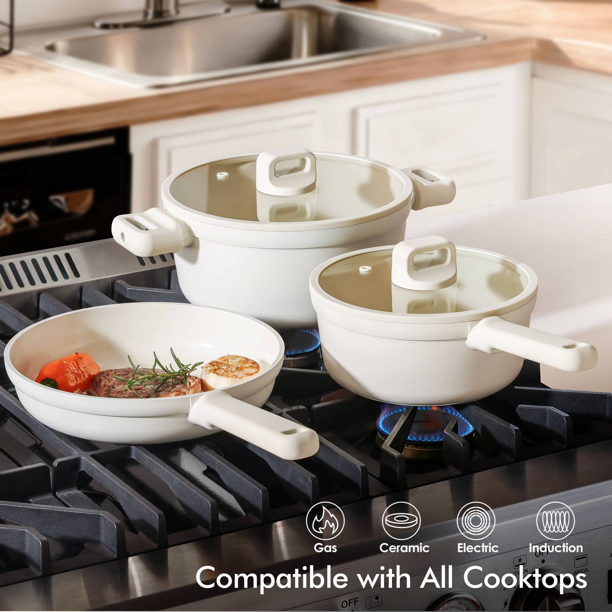 Gas Ceramic Electric Induction E with All Cooktops OFF 00 5