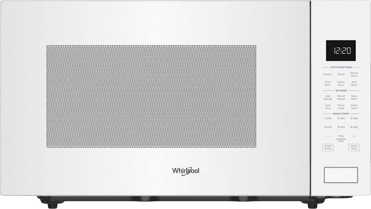 Whirlpool - 2.2 Cu. Ft. Countertop Microwave with Sensor Cooking - White - Front_Zoom