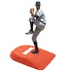 Front. VEVOR - Pitching Mound, Portable Baseball Game Mound, 42 in Indoor Outdoor Pitching Practice and Training Equipment - Red.