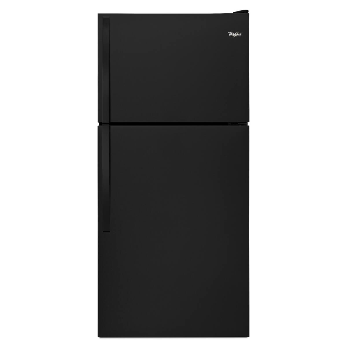 Front. Whirlpool - Whirlpool - 30" Wide Top-Freezer Refrigerator .- Black - Black.