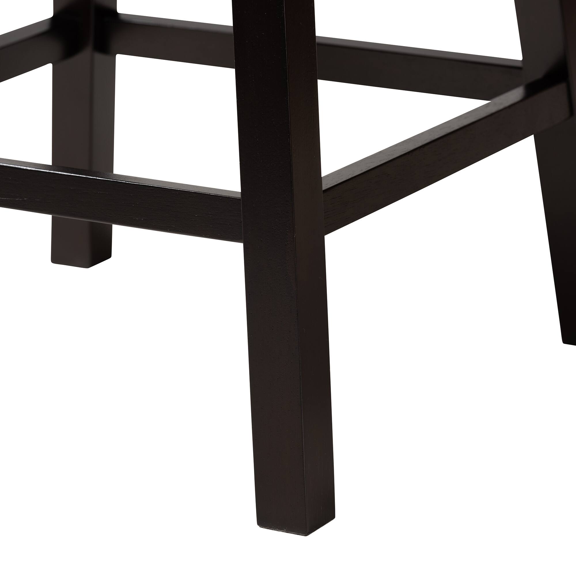 Alt View 1. Baxton Studio - Theron Mid-Century Transitional Fabric and Espresso Finished Wood 2-Piece Swivel Counter Stool Set - Grey/Espresso Brown.