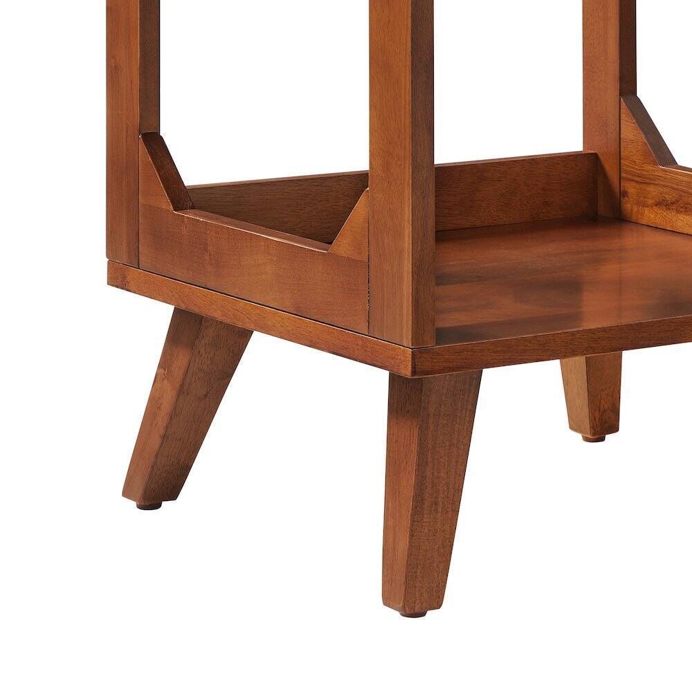 Left. Crosley Furniture - Asheville Small Record Player Stand With Vinyl Storage - Walnut.