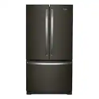 Whirlpool - 20 Cu. Ft. French Door Bottom Mount Counter-Depth Refrigerator - Print Resist Blk Stnlss - Front_Zoom