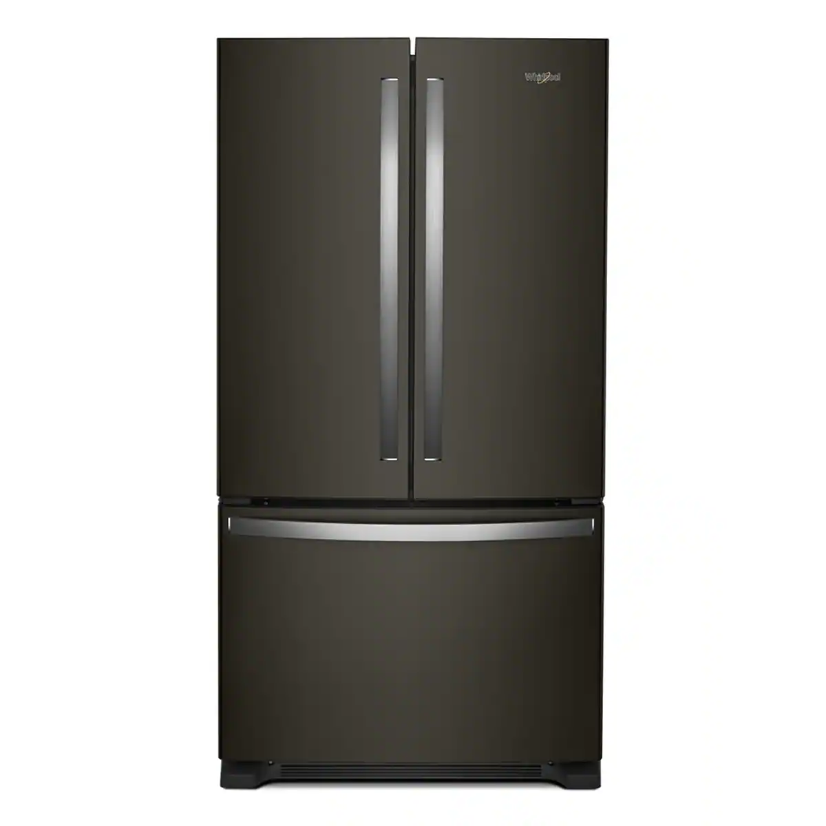 Whirlpool - 20 Cu. Ft. French Door Bottom Mount Counter-Depth Refrigerator - Print Resist Blk Stnlss