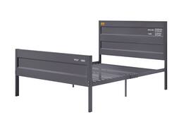 Manhattan Lane - Industrial Style Metal Full Size Bed with Straight Leg Support, Gray - Gray