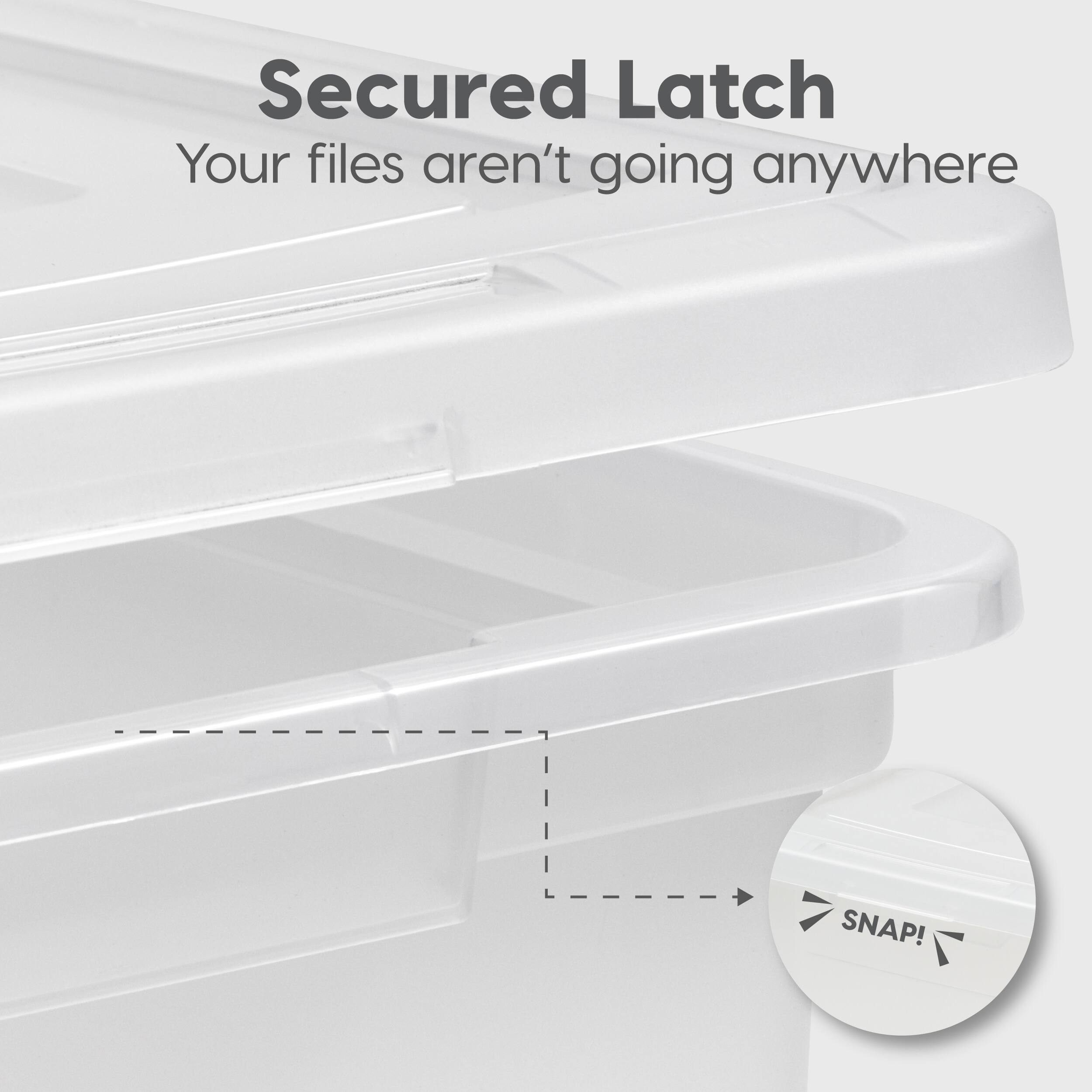 Secured Latch  
Your files aren't going anywhere  
SNAP!