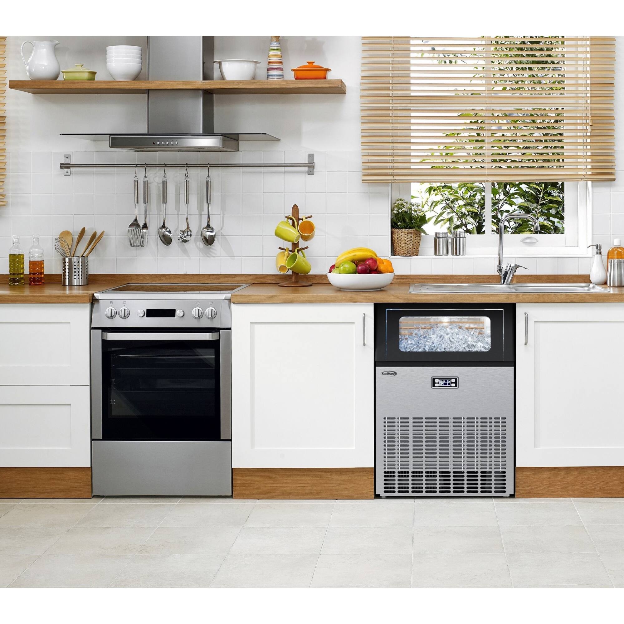 Alt View 5. Koolmore - 22 in. Air Cooled Undercounter Commercial Ice Maker, 265 lbs/24h. CIM265. - Stainless Steel.