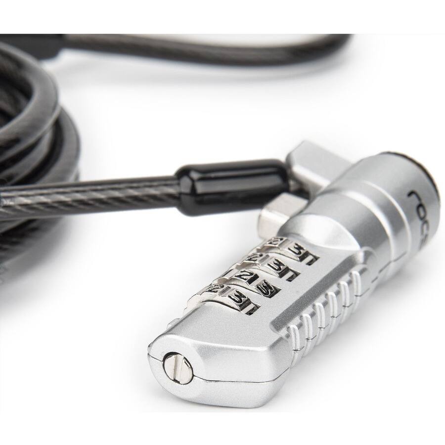 Alt View 1. Rocstor - Rocstor Rocbolt N19 Security Cable, 4-digit Combination Lock For Nano-Shaped Slots - Rocstor Rocbolt N19 series Slim.