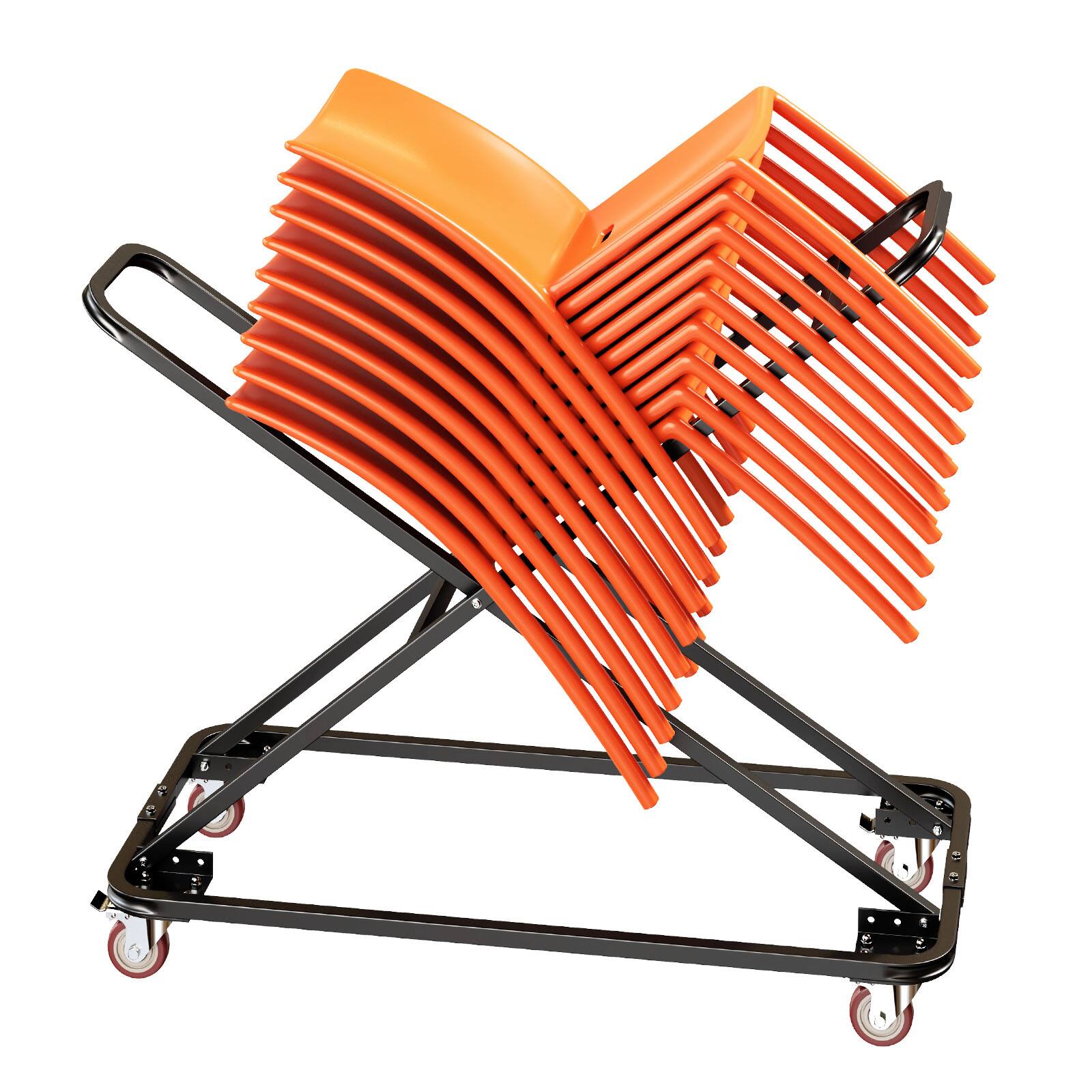 VEVOR Performing Arts Chair Cart 300 lbs Capacity Holds Up to 18 Chairs ...