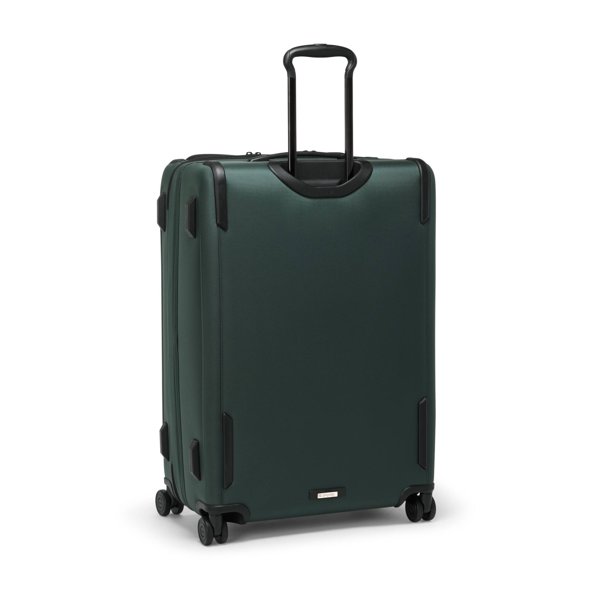 Back. TUMI - Alpha Large Dual Access Expandable Checked Spinner Suitcase - Deep Pine.