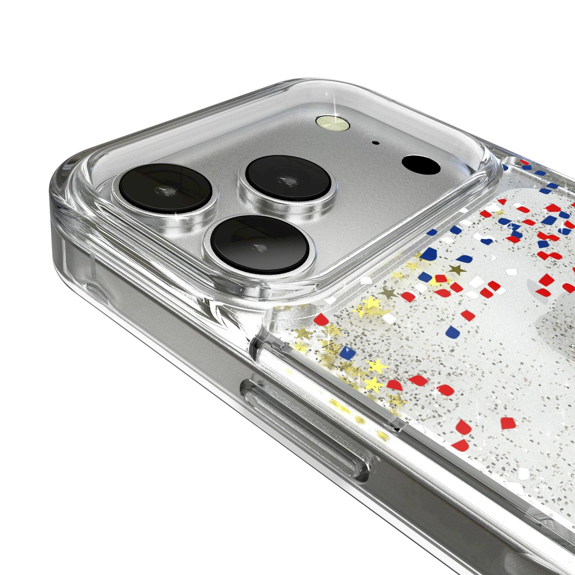 Alt View 2. Keyscaper - Buffalo Bills iPhone Glitter Case with Confetti Design - 17 - Multicolor.
