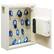 Angle. AdirOffice - Steel Digital Key Cabinet, 40-Key Capacity with Programmable Lock - White.