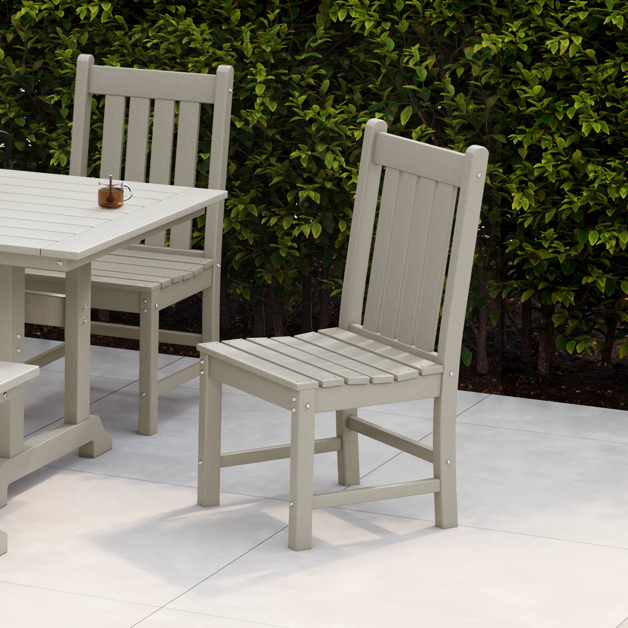 Angle. WestinTrends - WestinTrends Malibu Outdoor Patio Dining Chair - Sand.