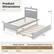 Product Dimensions: 42" x 41.5" x 18" x 80" x 7.5" x 40.5" x 10.5" x 75.5"
Weight Capacity: 200 lbs
Recommended Mattress Thickness: 26" Trundle
Weight Capacity: 200 lbs
Recommended Mattress Thickness: 4" or 5"