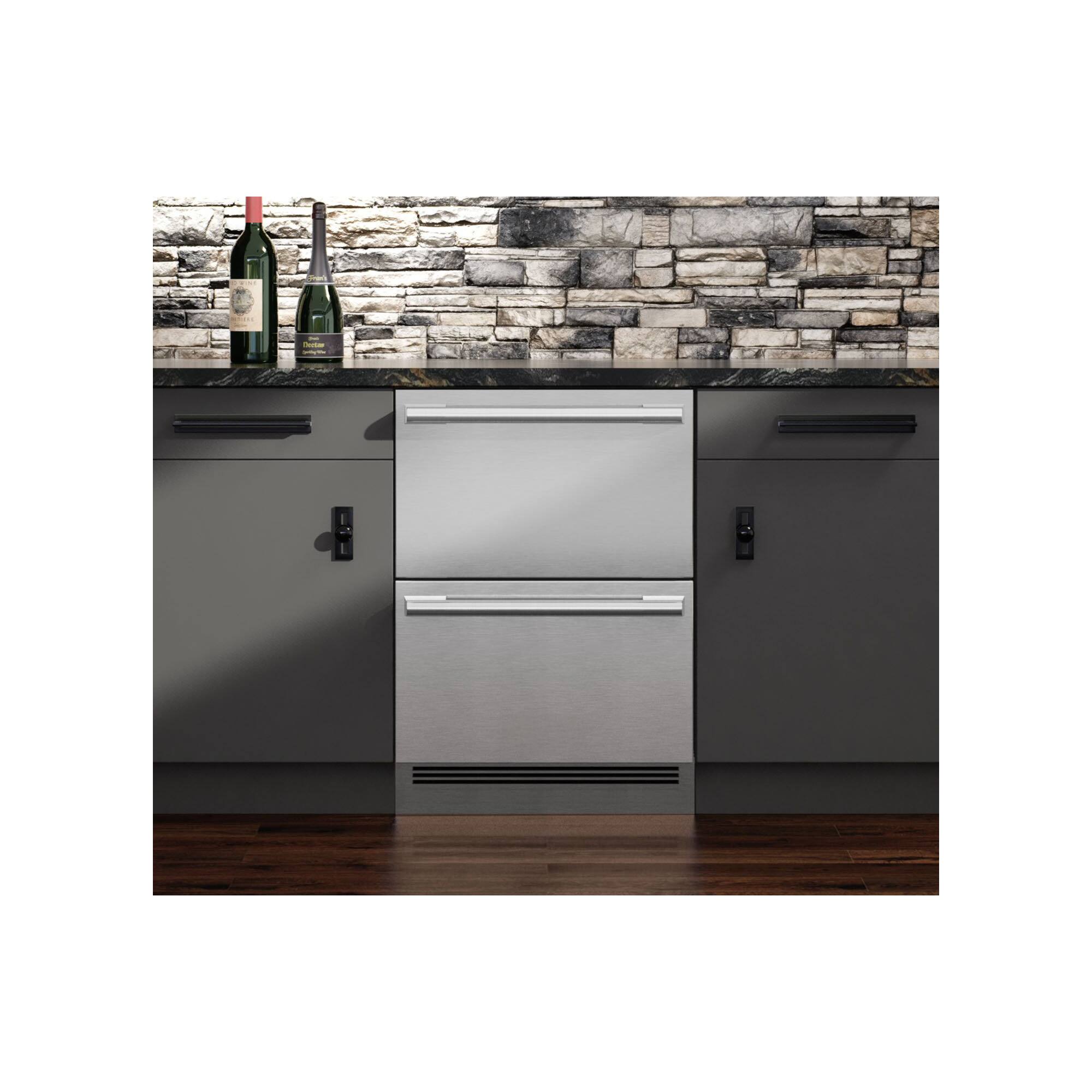 Alt View 7. SKS - 24 in Wide 3.4 Cu. Ft. Built-in Undercounter Convertible Refrigerator/Freezer Drawers - Custom Panel Ready.