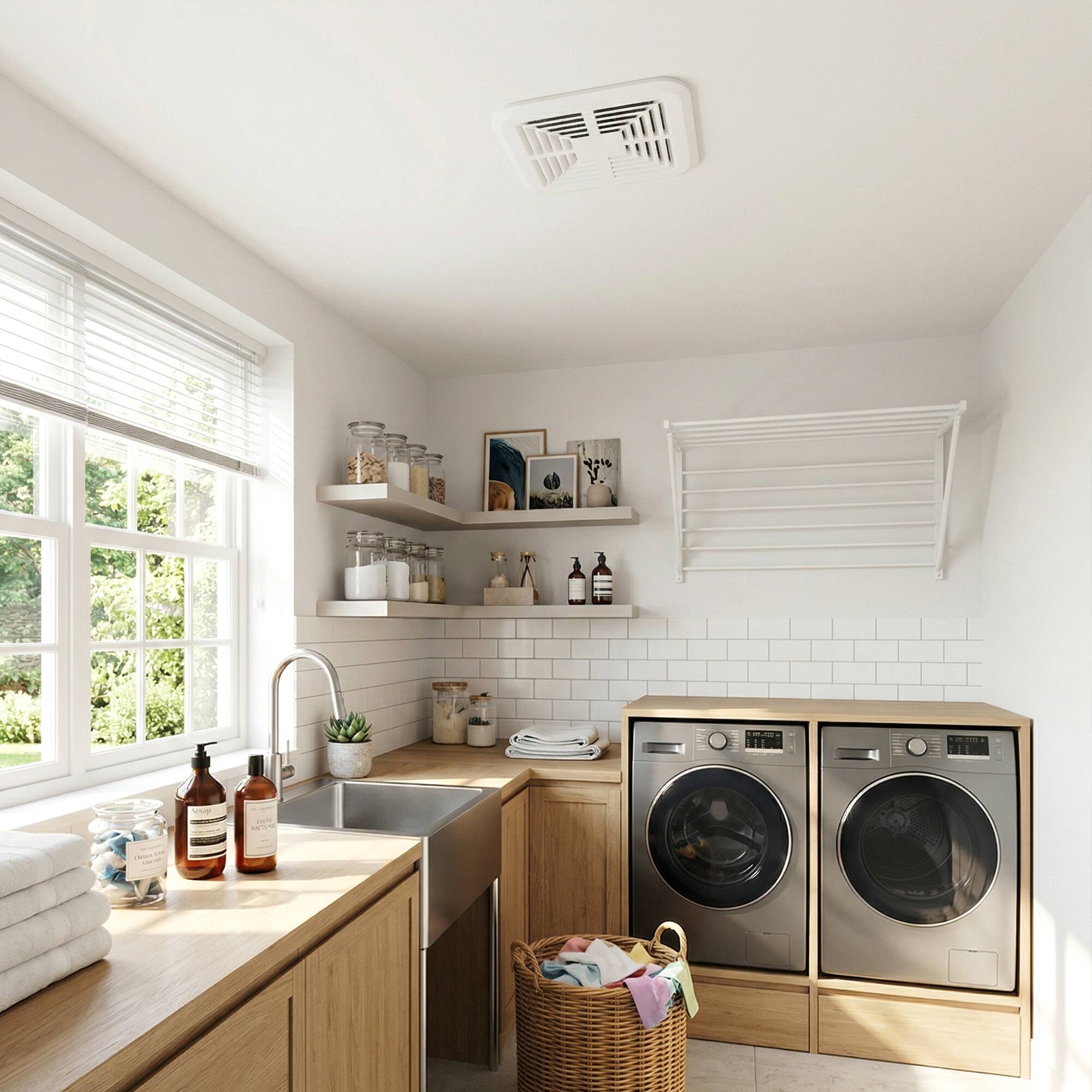 Alt View 1. Breezary - Bathroom Exhaust Fan 80 CFM Ultra Quiet 43dB Recessed Mount, 4 Inch Duct Compatible for 105-110 sq. ft. Bathrooms.