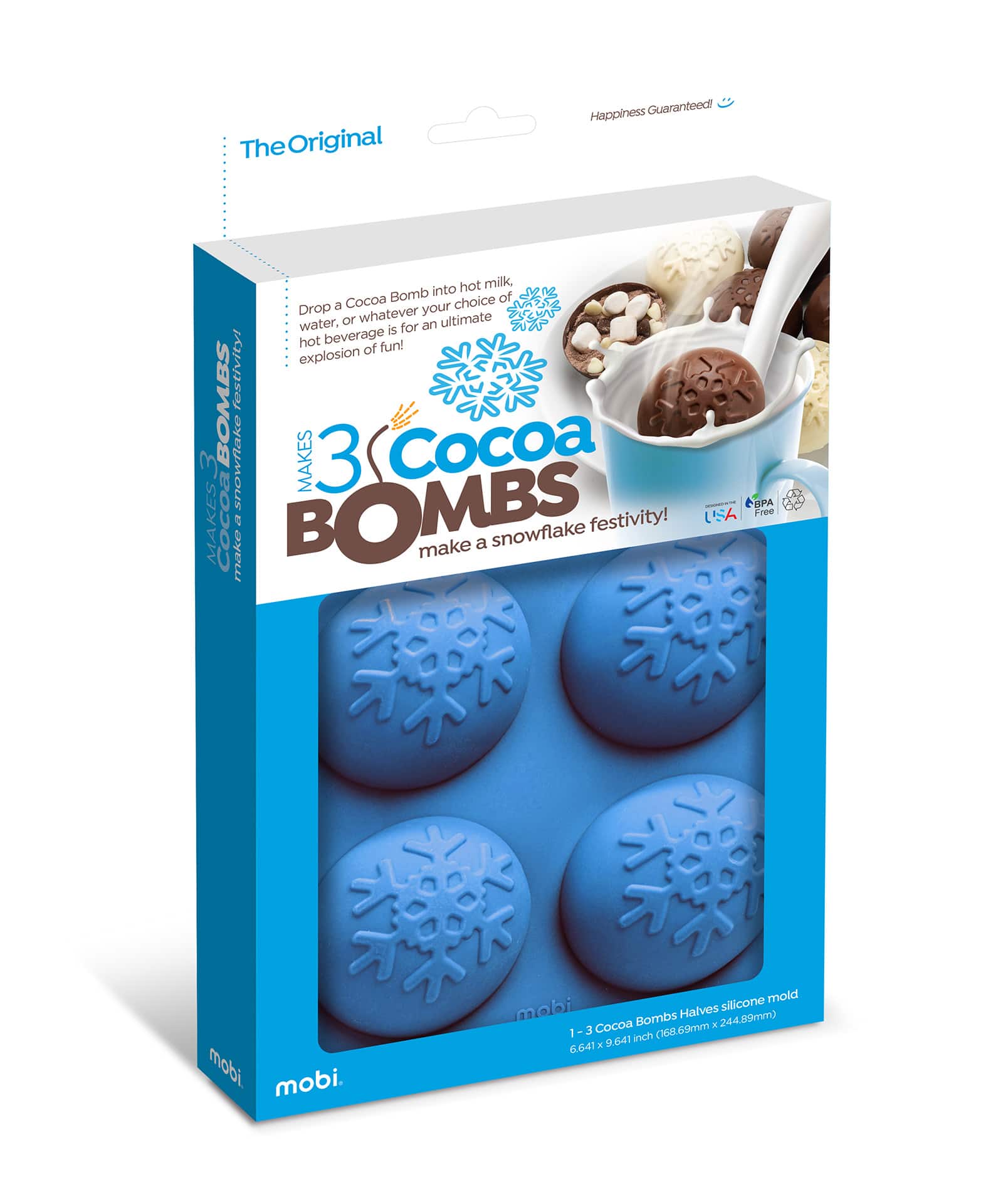 MOBI - Hot Chocolate Silicone Cocoa Bombs Molds, Snowflake - Blue price history on PriceWatchPro