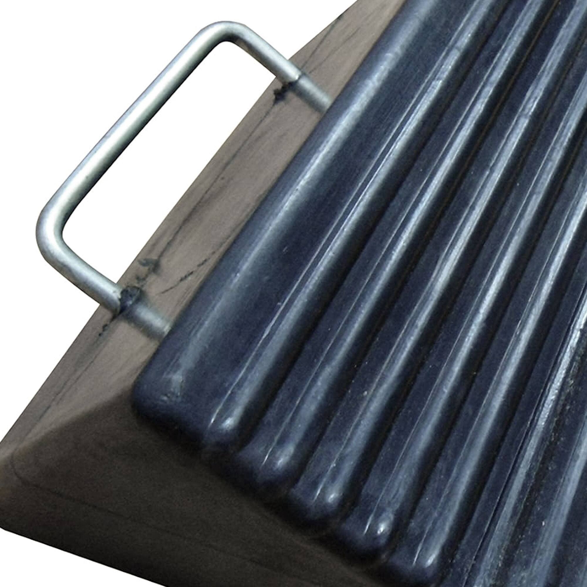 Alt View 5. Shop Tuff - Shop Tuff Durable Rubber Wheel Chock with Handle for Wheel Immobilizers, Black - Black.