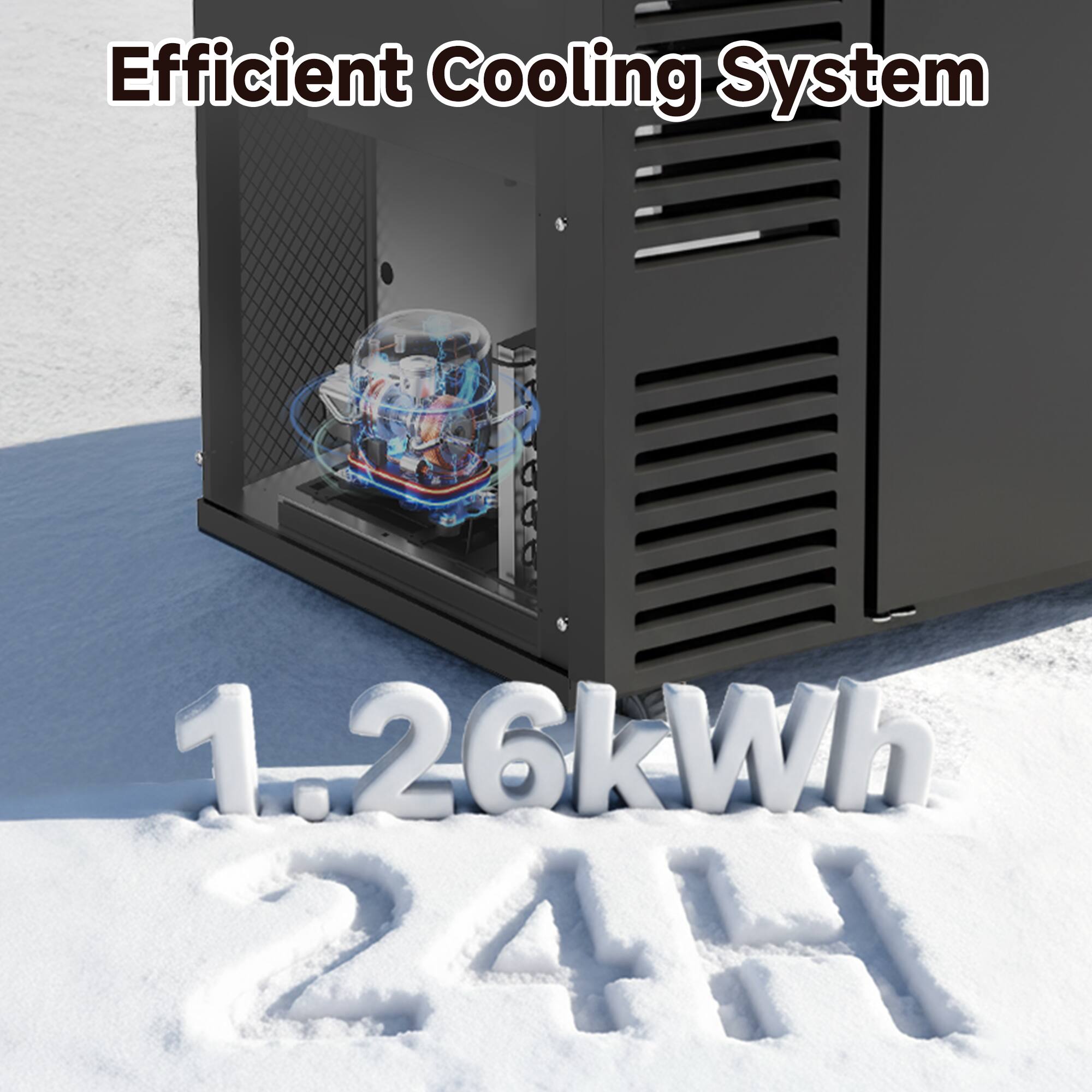 Efficient Cooling System  
1.26kWh 24H