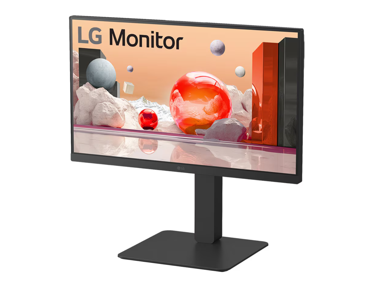Alt View 4. LG - LG 24'' IPS FHD 100Hz Monitor with Webcam/Mic, & UBC Type-C, 24BA850-B - Black.